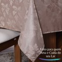 Ver imagem 3 de Forro Mesa Jacquard Retangular 6 Lugares Plus Capuccino Luxo