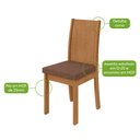 Ver imagem 7 de Conjunto Sala de Jantar Mesa Athenas 120 Tampo no Glass com 4 Cadeiras Athenas - Lopas Amendoa Clean