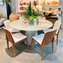 Ver imagem 2 de Cadeira para Mesa de Jantar Bia 47cm Madeira Maciça | Linho Off White - Sallar Home