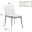 Ver imagem 3 de Cadeira para Mesa de Jantar Bia 47cm Madeira Maciça | Linho Off White - Sallar Home