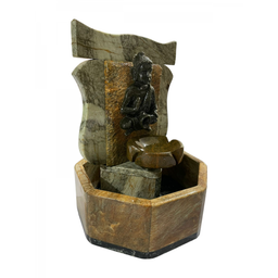 Fonte de Água Cascata Pedra Sabão Buda Chafariz Decoração São José - 2