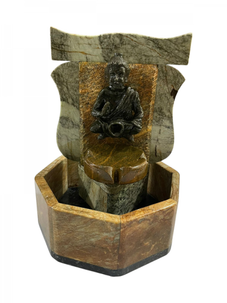 Fonte de Água Cascata Pedra Sabão Buda Chafariz Decoração São José - 4