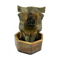 Fonte de Água Cascata Pedra Sabão Buda Chafariz Decoração São José - 4