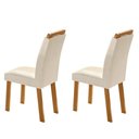 Ver imagem 3 de Conjunto 2 Cadeiras Celine Estrutura MDF Assento em Veludo Creme Naturale Moderna