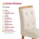 Ver imagem 2 de Conjunto 2 Cadeiras Celine Estrutura MDF Assento em Veludo Creme Naturale Moderna