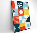 Ver imagem 3 de Quadro Geométrico Colorido 10 - 80x120 Cm - Adesivo Fotográfico