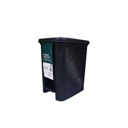 Lixeira com Pedal 6 Lts Preta Linea - 1