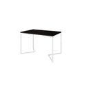 Ver imagem 3 de Mesa de Jantar Industrial Base Ferro Branco em  V  Tampo 137x90 Preto 4 Cadeiras Eames Madeira Assen