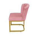 Ver imagem 3 de Cadeira Flor Base Industrial Dourada Veludo - Belliv Decor:rosa