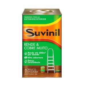 Tinta Látex standard Rende Muito acrílico fosco 18L branco Suvinil