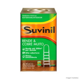 Tinta Acrílica Rende e Cobre Muito Suvinil 18 Litros Amarelo Canario - 2