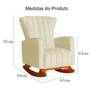 Ver imagem 5 de Kit Poltrona De Amamentação Balanço + Puff Suede Marfim - Belliv Decor