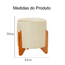 Ver imagem 6 de Kit Poltrona De Amamentação Balanço + Puff Suede Marfim - Belliv Decor