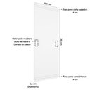 Ver imagem 3 de Folha de Porta de Madeira Frisada 210cm X 100cm Valuchi Portas