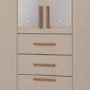 Ver imagem 5 de Guarda Roupa Solteiro Malta com Espelho 7 Portas Carvalho Fendi Moval