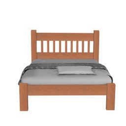 Cama de Casal Luxo de Madeira Maciça Cedro Tauari Cor Mel - 4