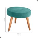 Ver imagem 3 de Conjunto Poltronas e Puff Iara Veludo Verde Menta