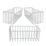 Kit Com 3 Cestos Aramado De Parede Lavanderia Cozinha N2 Branco - 1