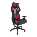 Ver imagem 2 de Cadeira Gamer Pelegrin em Couro PU Reclinável PEL-3014 Preta e Vermelha