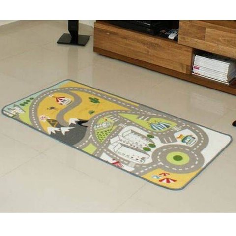 Tapete Mixed Pistinha Infantil Quarto 70 x 133cm Rayza