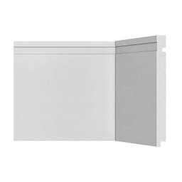 Rodapé 20cm 2,4 Metros por Caixa 505 Branco Santa Luzia - 1