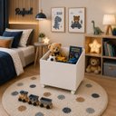 Ver imagem 6 de Caixa Organizadora Infantil com Rodinhas Branco Decorativo