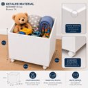Ver imagem 3 de Caixa Organizadora Infantil com Rodinhas Branco Decorativo