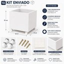 Ver imagem 4 de Caixa Organizadora Infantil com Rodinhas Branco Decorativo