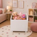 Ver imagem 7 de Caixa Organizadora Infantil com Rodinhas Branco Decorativo