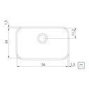 Ver imagem 3 de Cuba Inox de Embutir 56x34 Cm com Válvula de 4 1/2 Lavínia 56 Bl Tramontina Acetinada