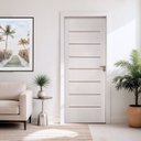 Ver imagem 1 de Kit Porta de Madeira 215x66cm Batente 16cm com Guarnição Cristal Primer Uniportas Abertura Esquerda