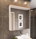 Ver imagem 1 de Armário de Banheiro 80cm 02 Portas com Espelho Ref 801 - Branco/Itapuã