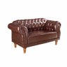 Sofá Chesterfield Duque 2 Lugares Couro Caramelo - 5