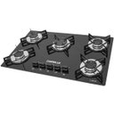 Ver imagem 1 de Cooktop Chamalux Acendimento Inteligente 5 Bocas à Gás Mesa em Vidro Temperado