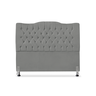 Cabeceira de Cama Box Casal 140 Cm Dunas - Veludo Cinza Grafite - 2