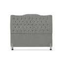 Ver imagem 2 de Cabeceira de Cama Box Casal 140 Cm Dunas - Veludo Cinza Grafite