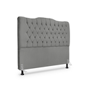 Ver imagem 1 de Cabeceira de Cama Box Casal 140 Cm Dunas - Veludo Cinza Grafite