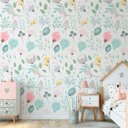 Ver imagem 4 de Papel de Parede Floral Infantil Colorido Rolo 3m