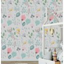 Ver imagem 3 de Papel de Parede Floral Infantil Colorido Rolo 3m
