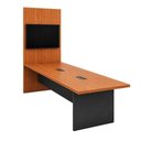 Ver imagem 2 de Conjunto Escritório F5 Mesa 250cm e Painel para TV MDF Amadeirado Freijó