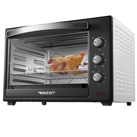 Forno Elétrico Best 60 Litros Plus com Espeto Giratório Preto/branco 1800w 127v