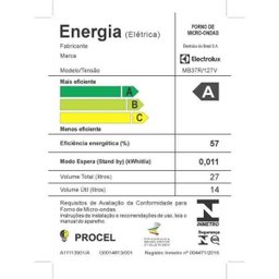 Micro-ondas 27L Electrolux com Função Tira Odor Mb37R Branco 110V - 4