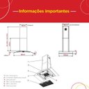 Ver imagem 5 de Coifa Ilha Nardelli 90cm em Vidro Curvo Inox 110V