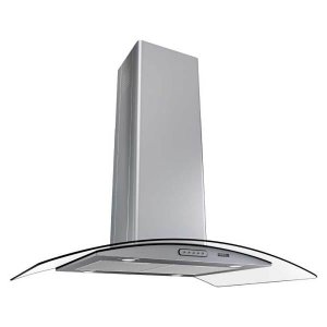 Coifa Ilha Nardelli 90cm em Vidro Curvo Inox 110V