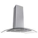 Ver imagem 1 de Coifa Ilha Nardelli 90cm em Vidro Curvo Inox 110V