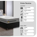 Ver imagem 2 de Cama Box Base Solteiro + Colchão Life D33 Pillow Top 88x188cm - Cinza/Couro Preto - e-Shop Casa