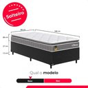 Ver imagem 3 de Cama Box Base Solteiro + Colchão Life D33 Pillow Top 88x188cm - Cinza/Couro Preto - e-Shop Casa