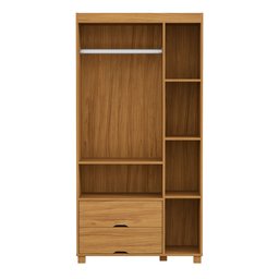 Guarda Roupa para Quarto de Solteiro Mdf 3 Portas 2 Gavetas Design Moderno Clara Classico Nature - 3