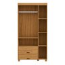 Guarda Roupa Roupeiro Clara Solteiro de Mdf com 3 Portas 2 Gavetas Design Moderno em Rattan - 5