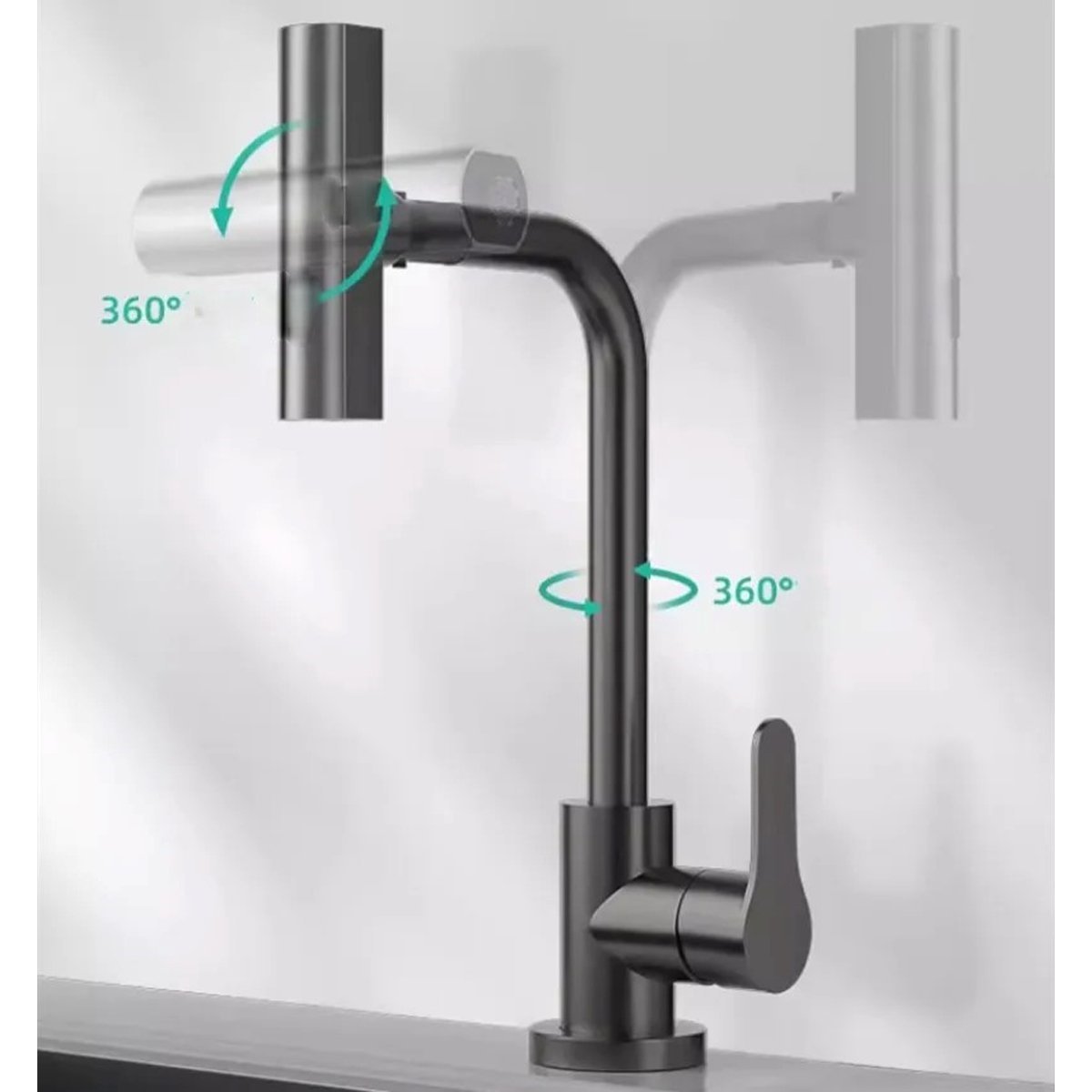 Torneira Gourmet Monocomando Cozinha Rotaçao 360 Agua Quente Fria Quatro Modos Jatos de Agua Mistura - 3